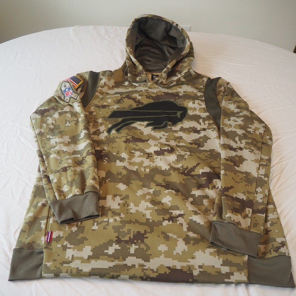 Buffalo Bills NFL Salute to Service Hooded Sweatshirt Nike Men's XL Dri-Fit